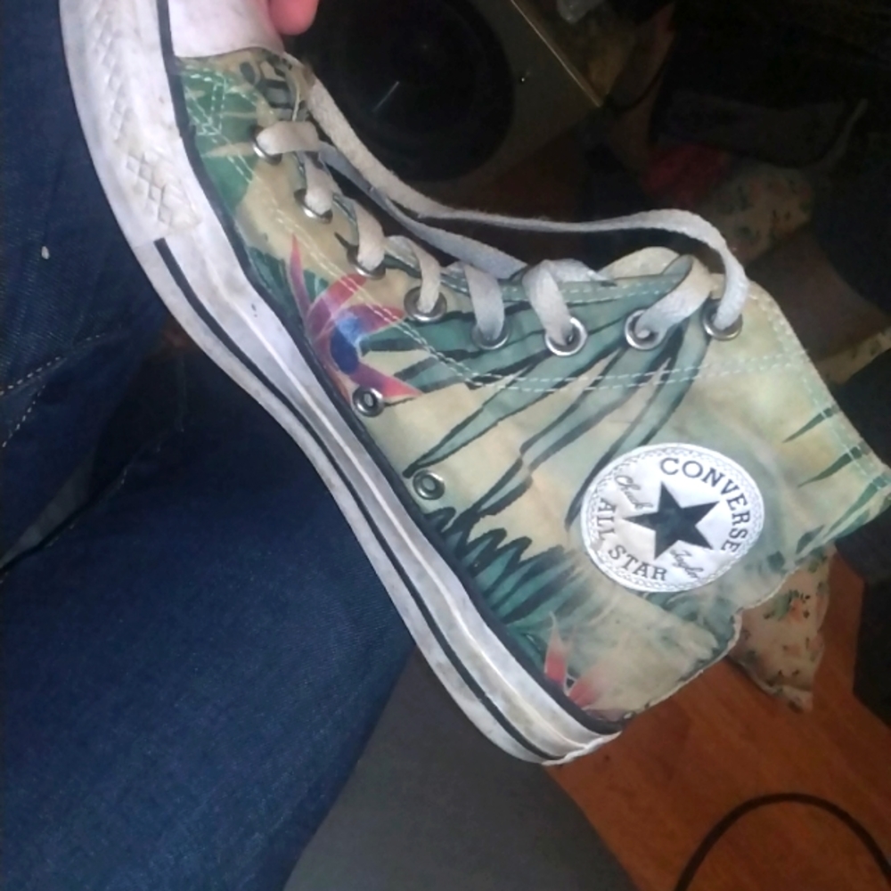 Pair of floral Converse. - Picture 1 of 1
